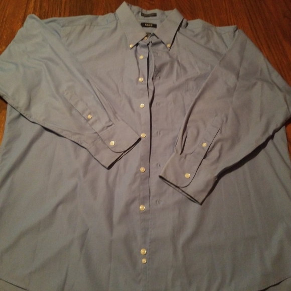 Izod Other - Izod Mens Size XXL Dress Shirt Blue Button Down Silky Poplin Long Sleeve